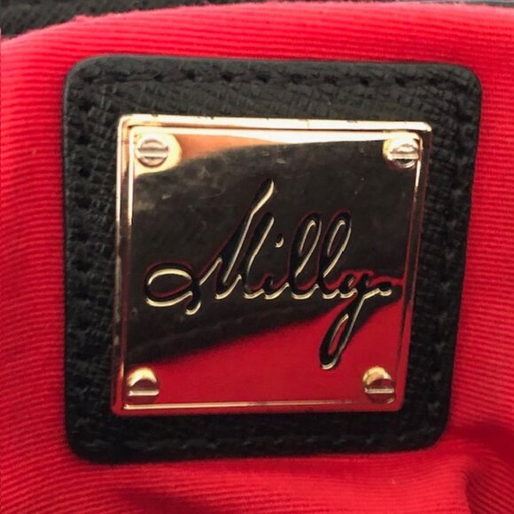 MILLY Black Small Turn Lock Satchel Bag Vintage - Picture 8 of 16